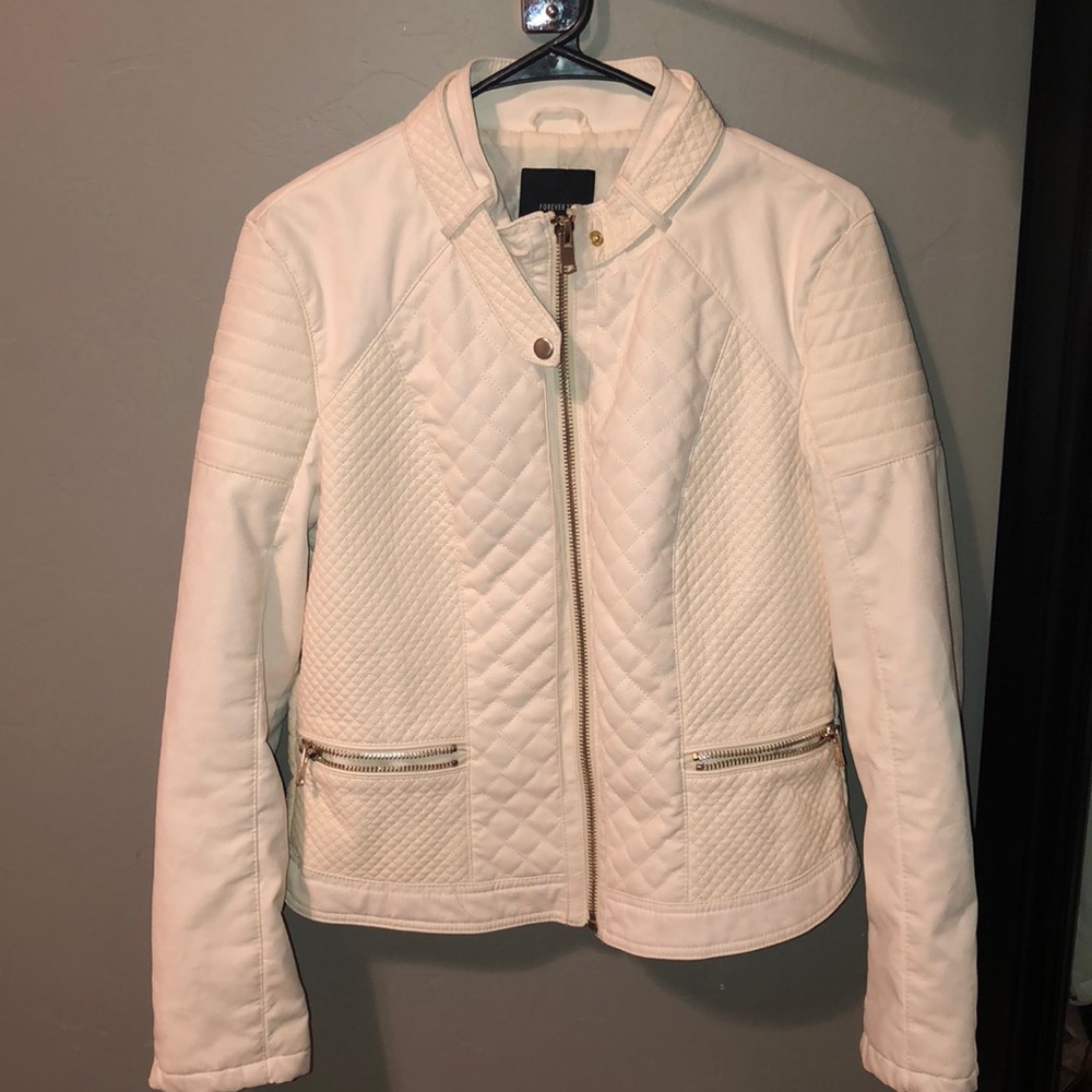 White leather jacket